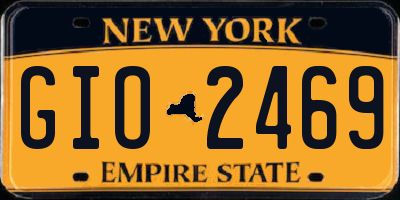 NY license plate GIO2469