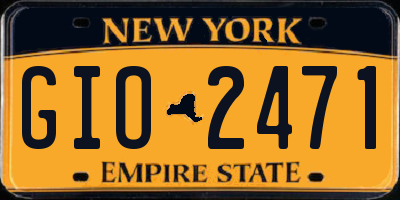 NY license plate GIO2471