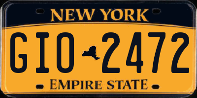 NY license plate GIO2472