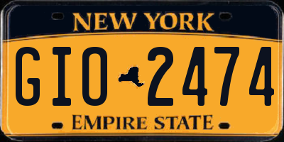 NY license plate GIO2474