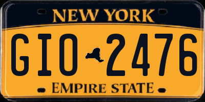 NY license plate GIO2476