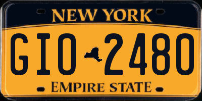 NY license plate GIO2480