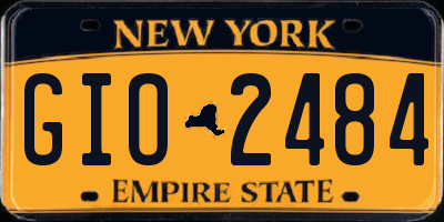 NY license plate GIO2484