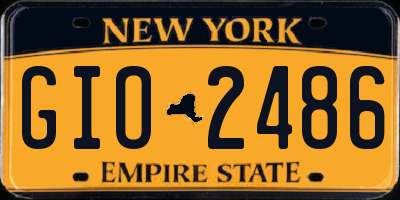 NY license plate GIO2486