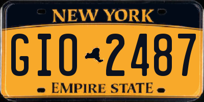 NY license plate GIO2487