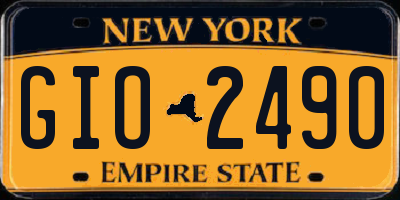 NY license plate GIO2490