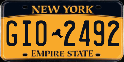 NY license plate GIO2492