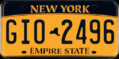 NY license plate GIO2496