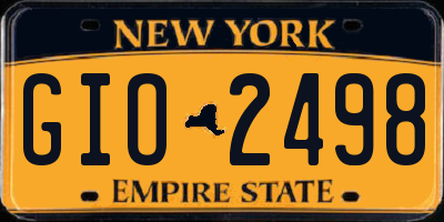 NY license plate GIO2498