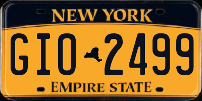 NY license plate GIO2499