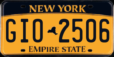 NY license plate GIO2506