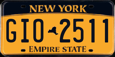 NY license plate GIO2511