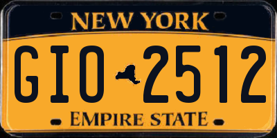 NY license plate GIO2512