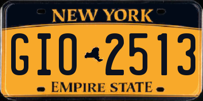 NY license plate GIO2513