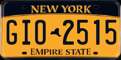 NY license plate GIO2515