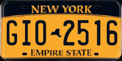 NY license plate GIO2516
