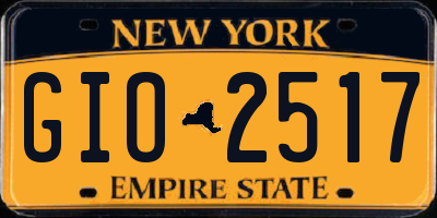 NY license plate GIO2517