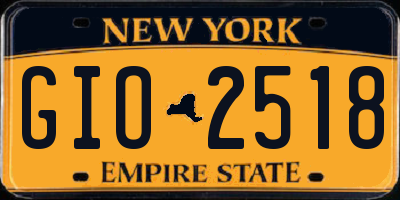 NY license plate GIO2518