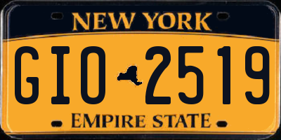 NY license plate GIO2519