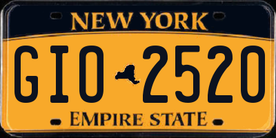 NY license plate GIO2520