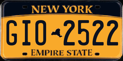 NY license plate GIO2522