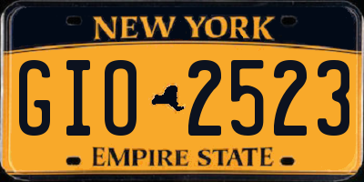 NY license plate GIO2523