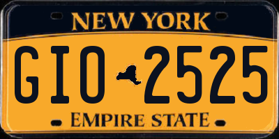 NY license plate GIO2525