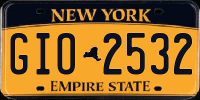 NY license plate GIO2532