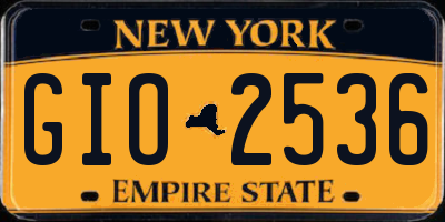 NY license plate GIO2536