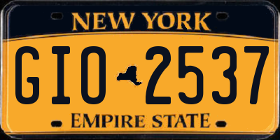 NY license plate GIO2537