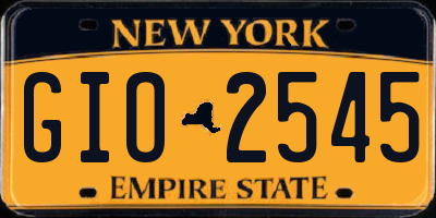 NY license plate GIO2545