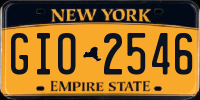 NY license plate GIO2546