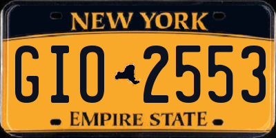 NY license plate GIO2553