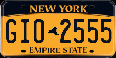NY license plate GIO2555