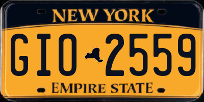 NY license plate GIO2559
