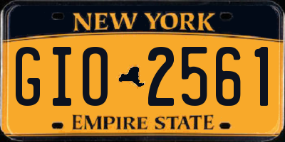 NY license plate GIO2561