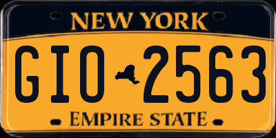 NY license plate GIO2563
