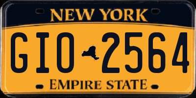 NY license plate GIO2564