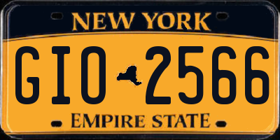 NY license plate GIO2566