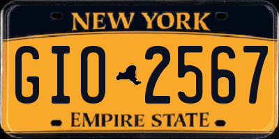 NY license plate GIO2567