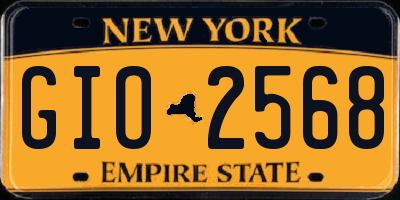 NY license plate GIO2568