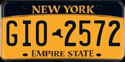 NY license plate GIO2572