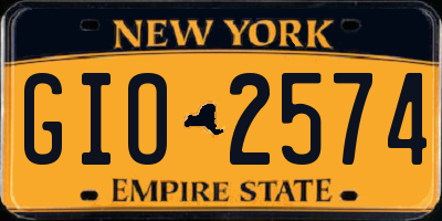 NY license plate GIO2574