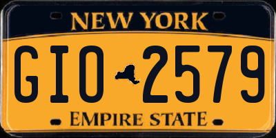 NY license plate GIO2579