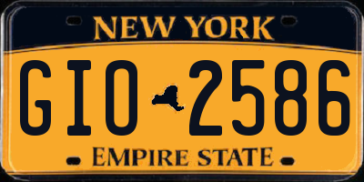 NY license plate GIO2586