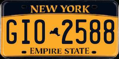 NY license plate GIO2588
