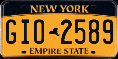 NY license plate GIO2589