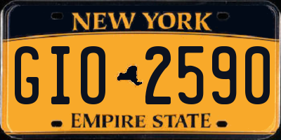 NY license plate GIO2590