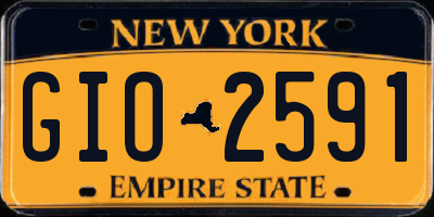 NY license plate GIO2591
