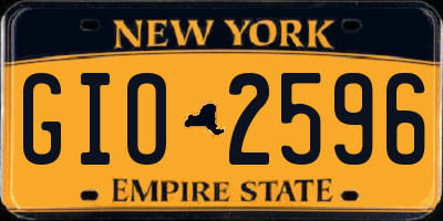 NY license plate GIO2596